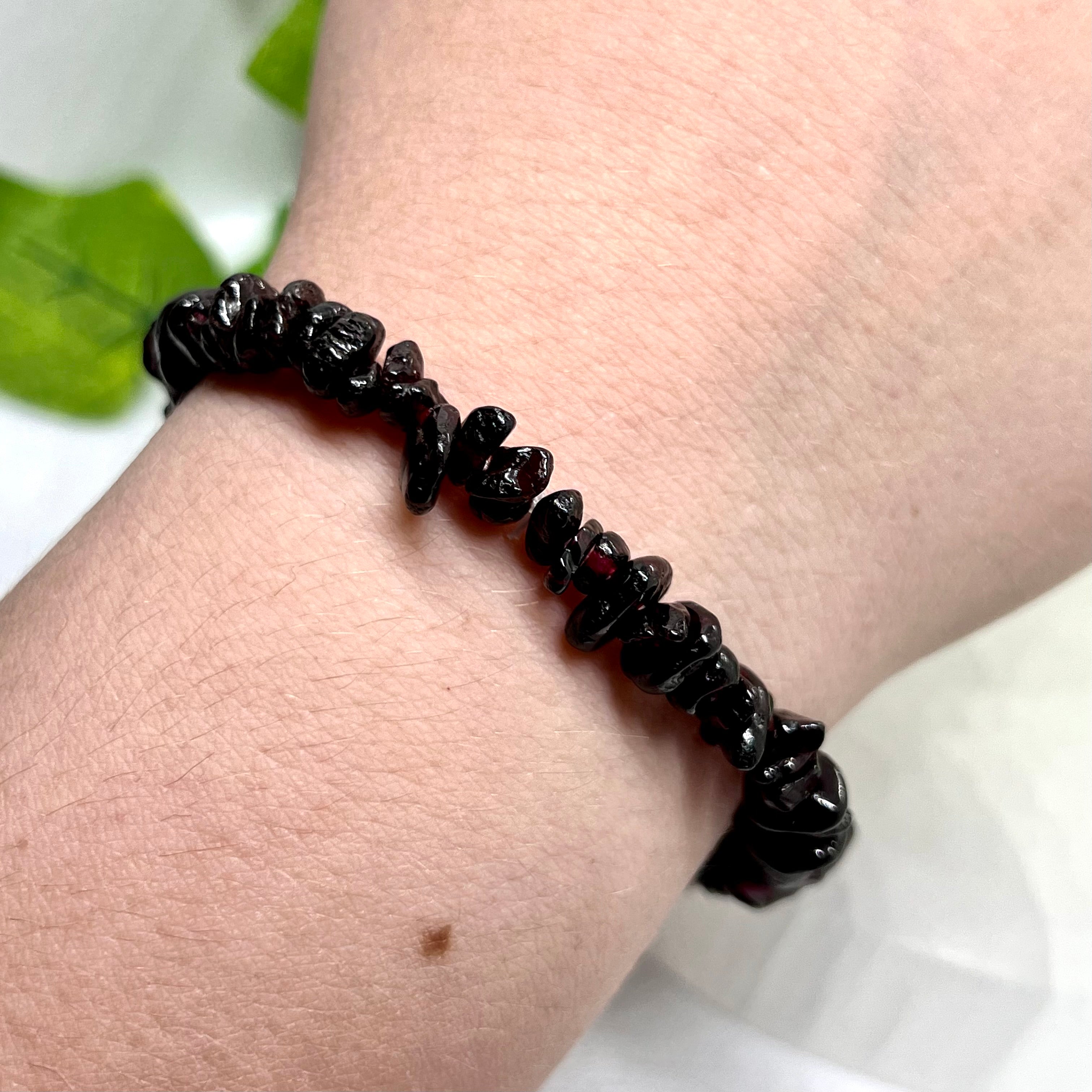 Garnet store chip bracelet