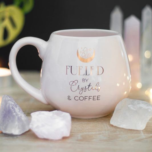 Crystals and Coffee Rounded Mug